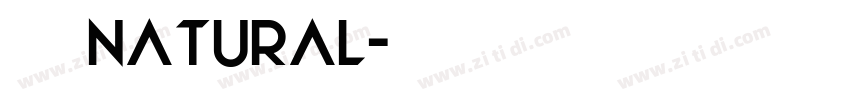 兵克 Natural字体转换